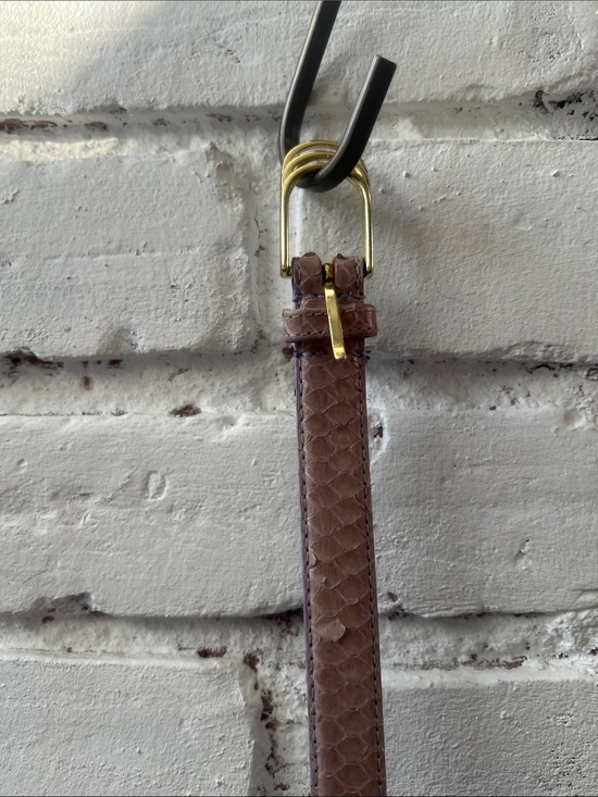 Vintage Accessories - Leather Crossbody/Shoulder Strap in Brown with Gold Hardware